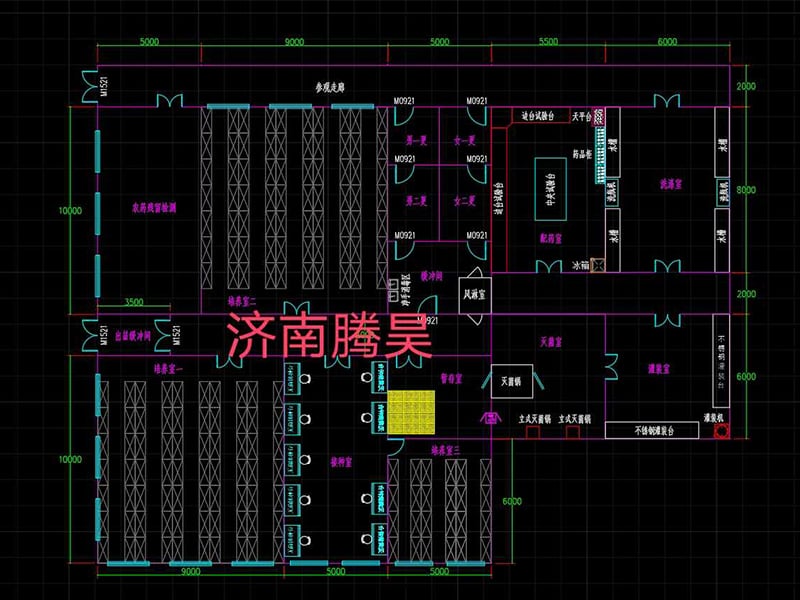 1000平米哔咔漫画APP官网进入室平面设计图